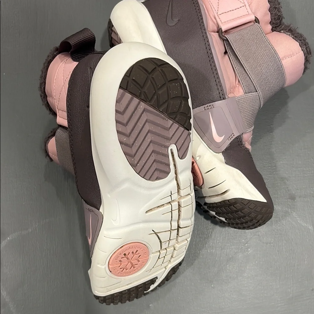 Nike Flex Advance Winter Boots Girls Pink Grey